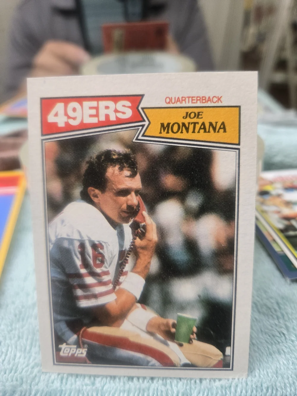 Joe Montana 49ers Topps Football Card - White/Red/Yellow